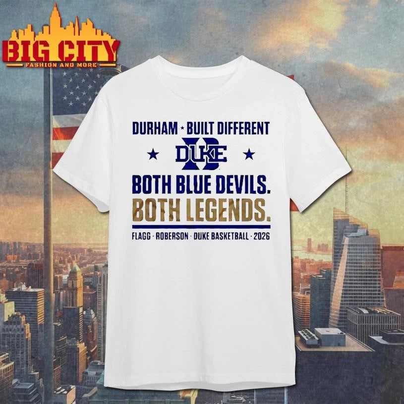 Cooper Flagg both legends Duke Blue Devils basketball - Adult & Kids T-Shirts, Sweatshirts & Hoodies apparel design preview 1