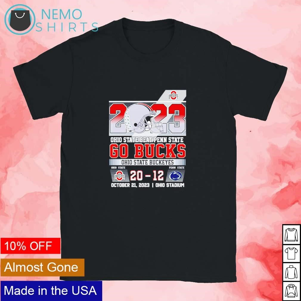 2023 go Bucks Ohio State beat Penn 20 12 Oct 21 - Adult & Kids T-Shirts, Sweatshirts & Hoodies apparel design preview 1