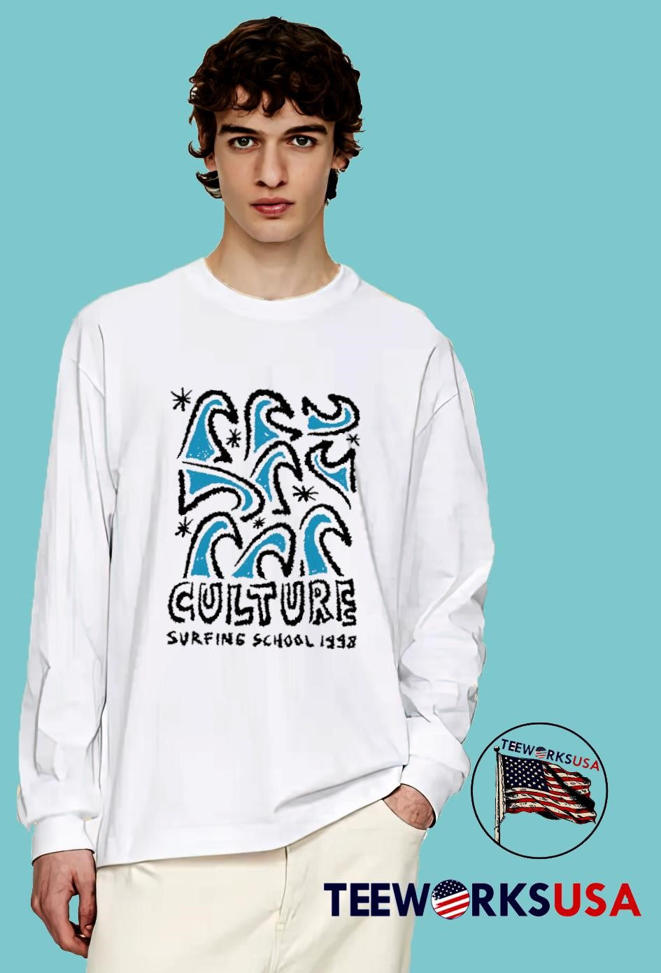 Culture surfing school 1998 - Adult & Kids T-Shirts, Sweatshirts & Hoodies apparel design preview 4