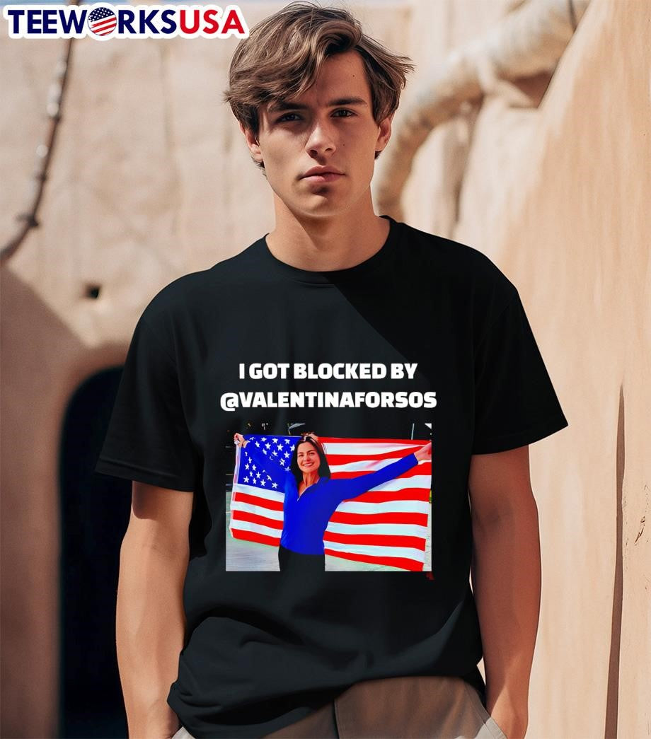 I Got Blocked By Valentinaforsos flag USA - Adult & Kids T-Shirts, Sweatshirts & Hoodies apparel design preview 1