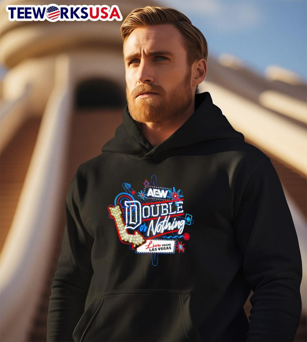 Aew double or nothing live from las vegas 2024 event - Adult & Kids T-Shirts, Sweatshirts & Hoodies apparel design preview 2