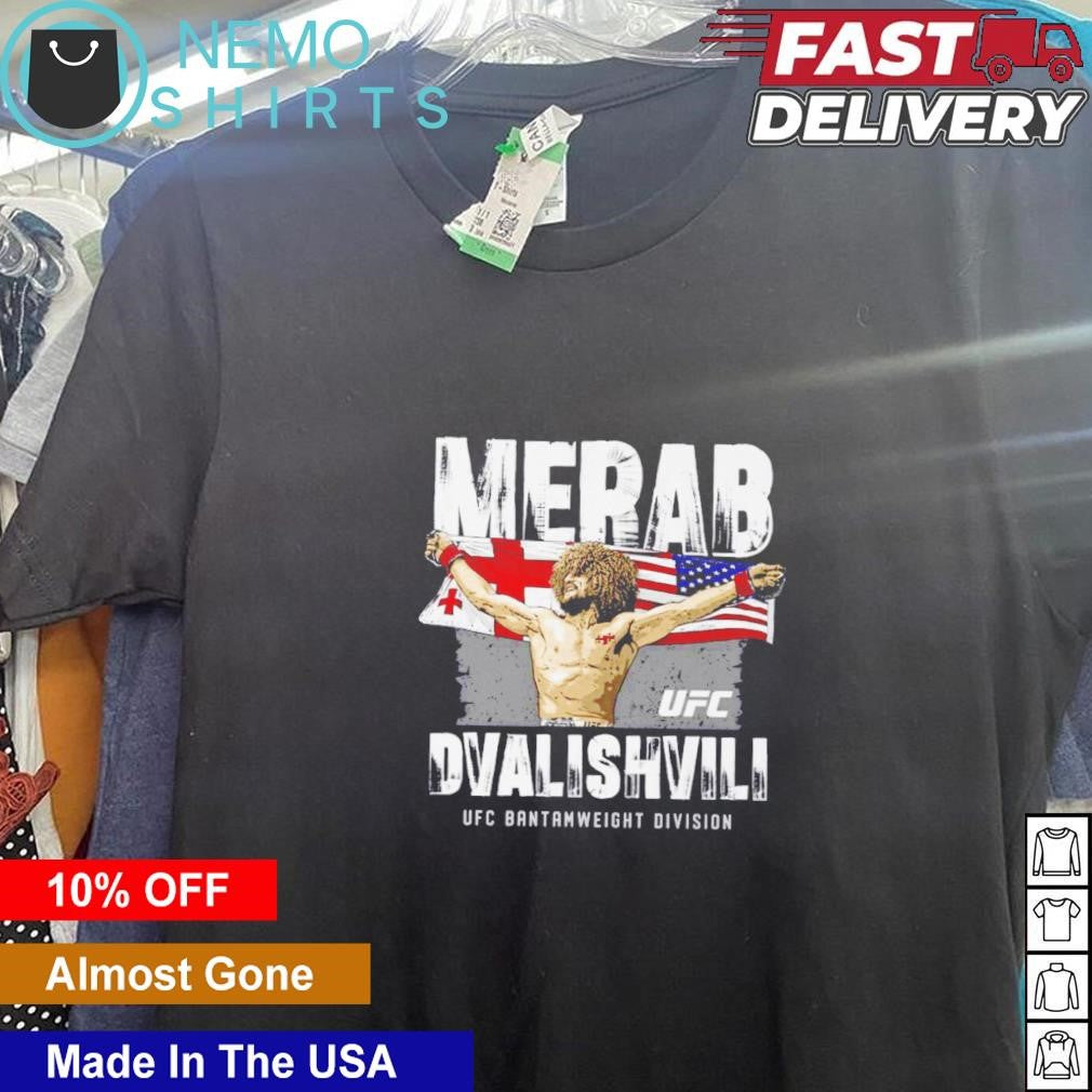 Merab Dvalishvili flag UFC Bantamweight division - Adult & Kids T-Shirts, Sweatshirts & Hoodies apparel design preview 5