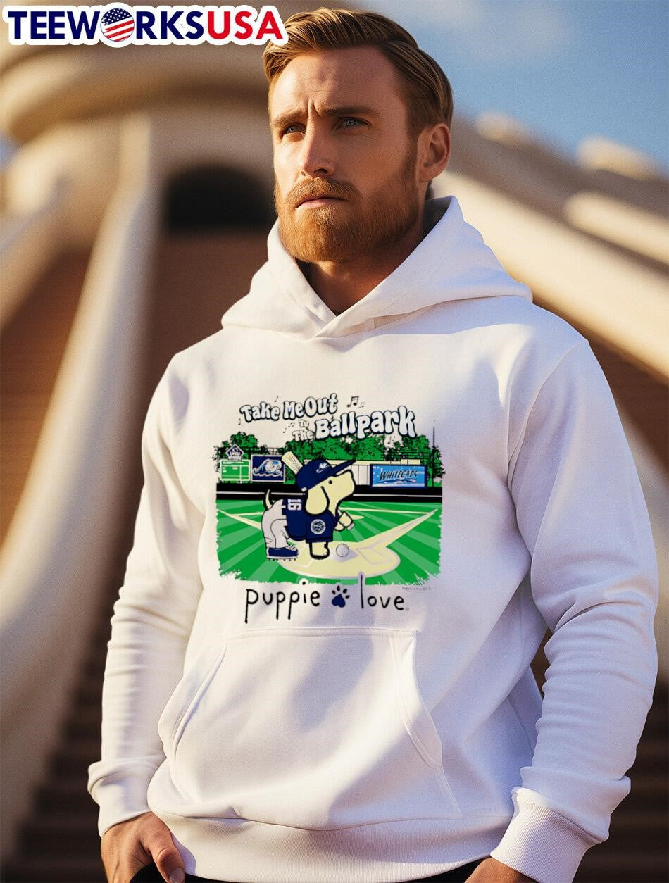 Michigan Whitecaps take me out to the ballpark puppie - Adult & Kids T-Shirts, Sweatshirts & Hoodies apparel design preview 2