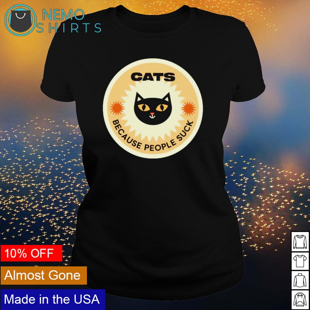 Cats because people suck - Adult & Kids T-Shirts, Sweatshirts & Hoodies apparel design preview 3