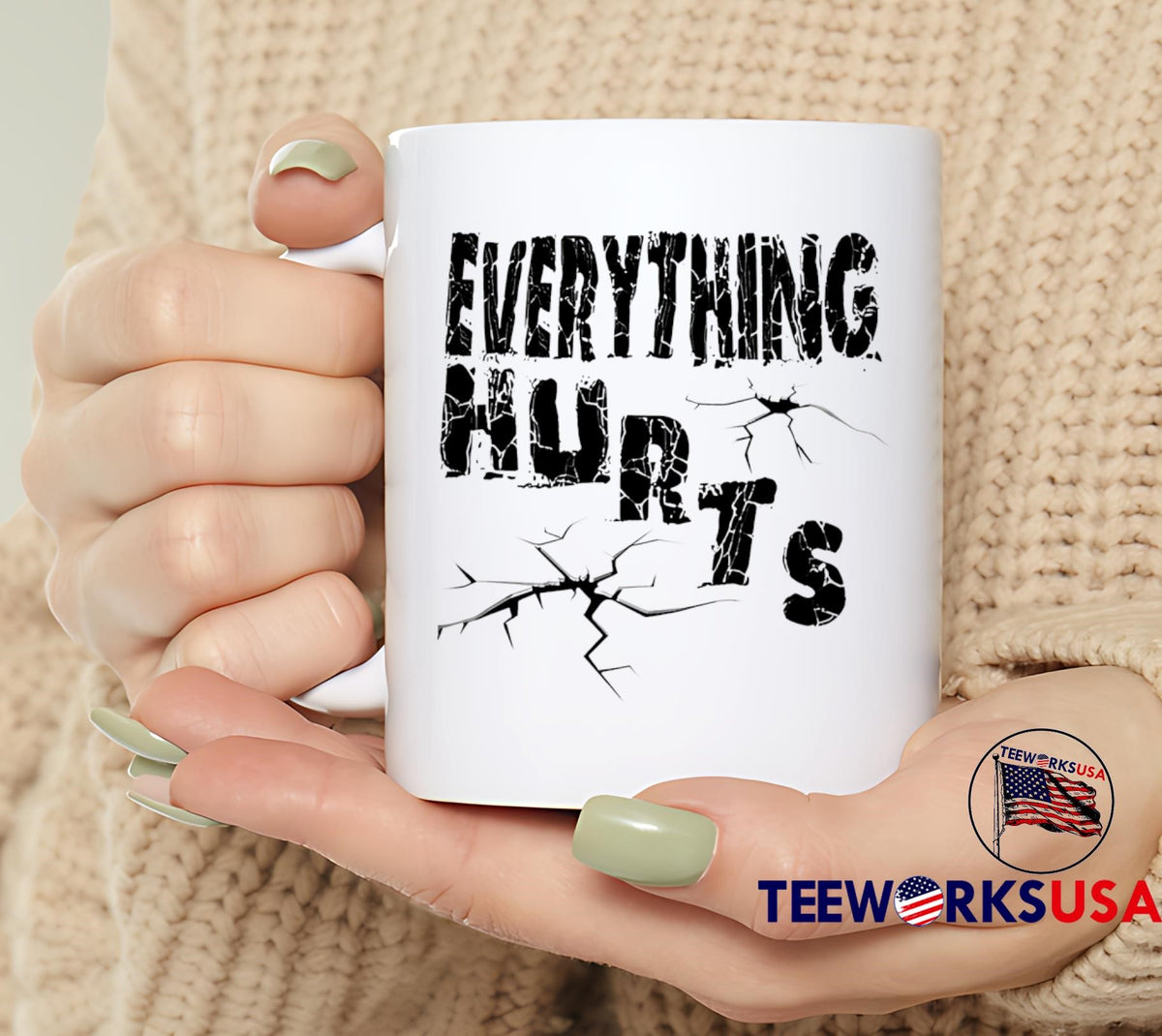 Everything Hurts fissure - Adult & Kids T-Shirts, Sweatshirts & Hoodies apparel design preview 6