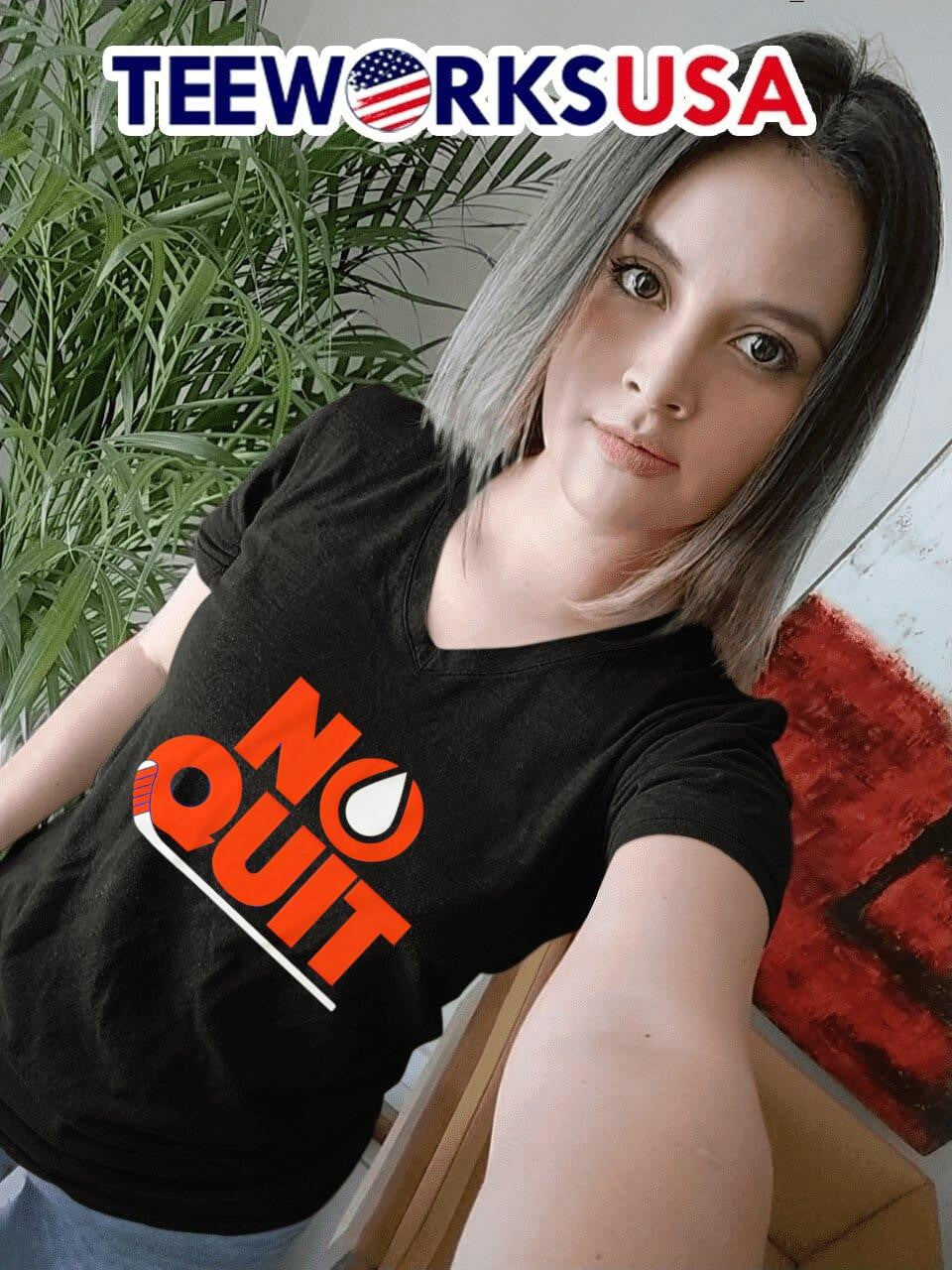 No Quit Edmonton Oilers hockey - Adult & Kids T-Shirts, Sweatshirts & Hoodies apparel design preview 7