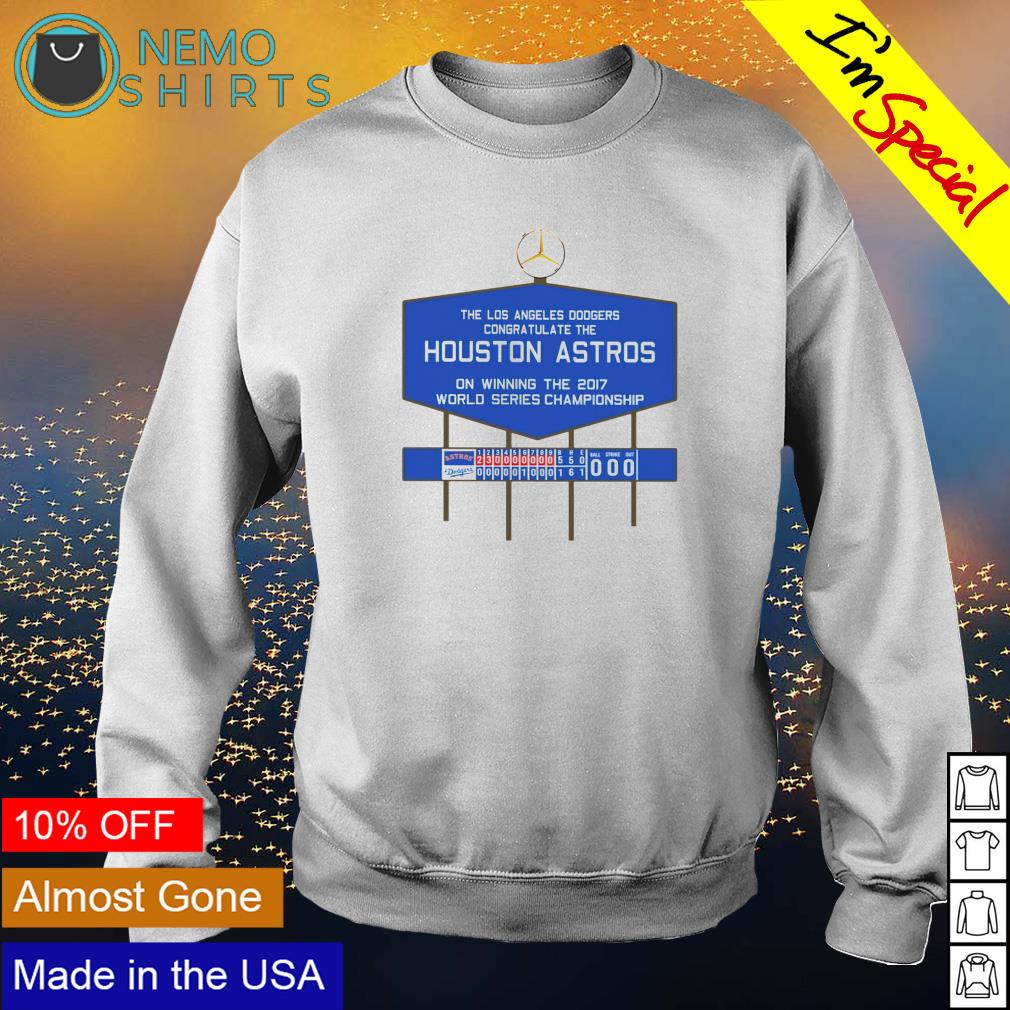 The Los Angeles Dodgers congratulate Houston Astros - Adult & Kids T-Shirts, Sweatshirts & Hoodies apparel design preview 4