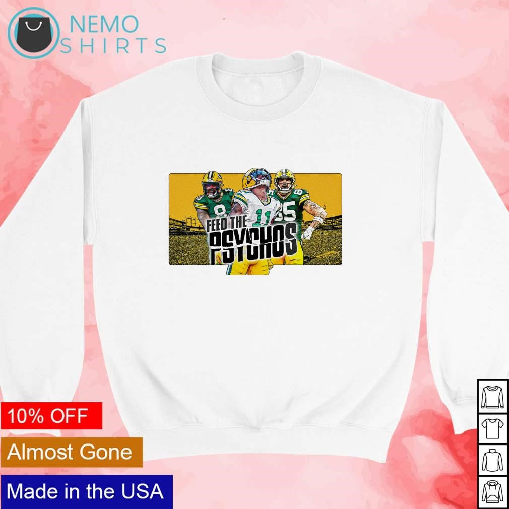 Green Bay Packers feed the psychos - Adult & Kids T-Shirts, Sweatshirts & Hoodies apparel design preview 3