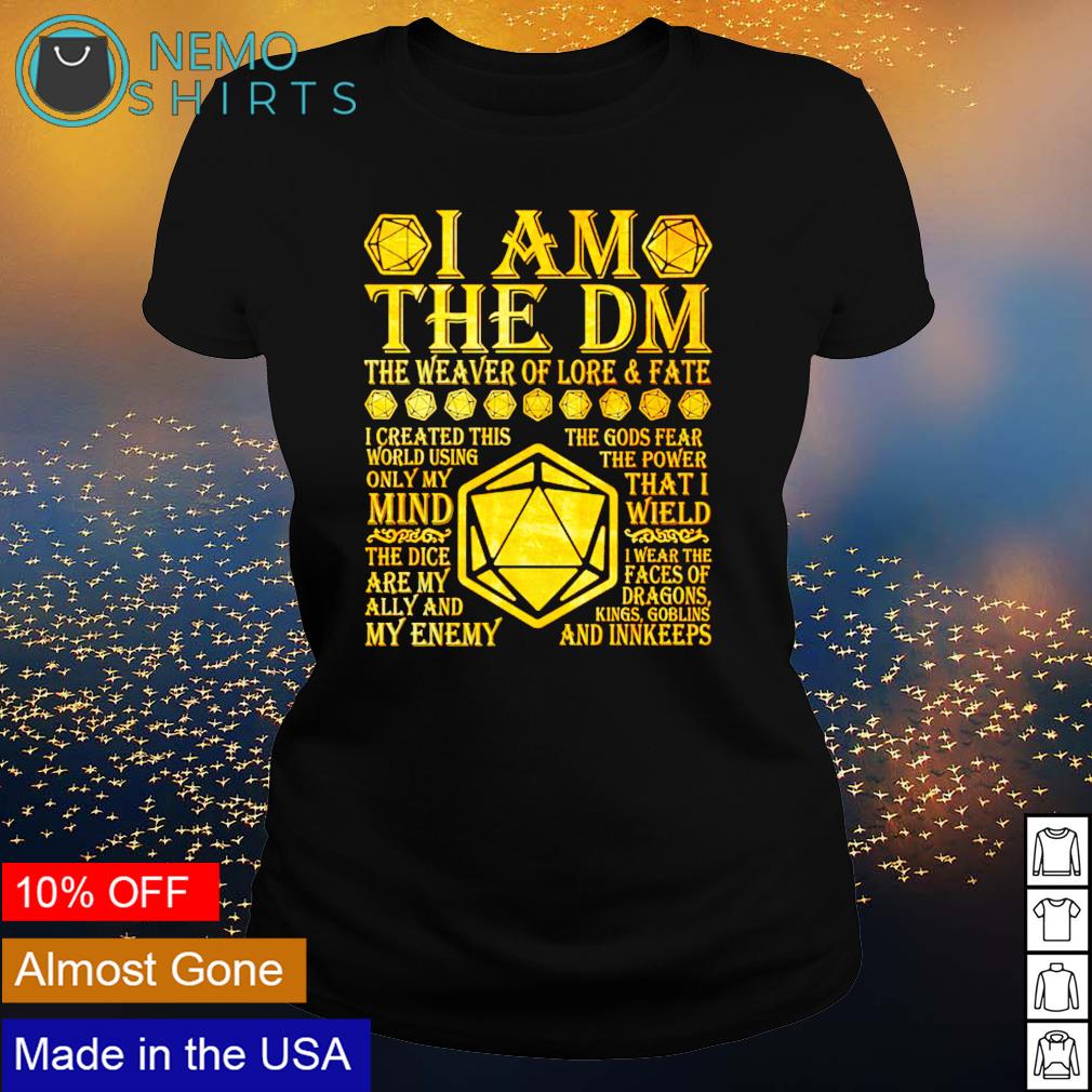I am the Dungeon Master weaver of lore and fate - Adult & Kids T-Shirts, Sweatshirts & Hoodies apparel design preview 3
