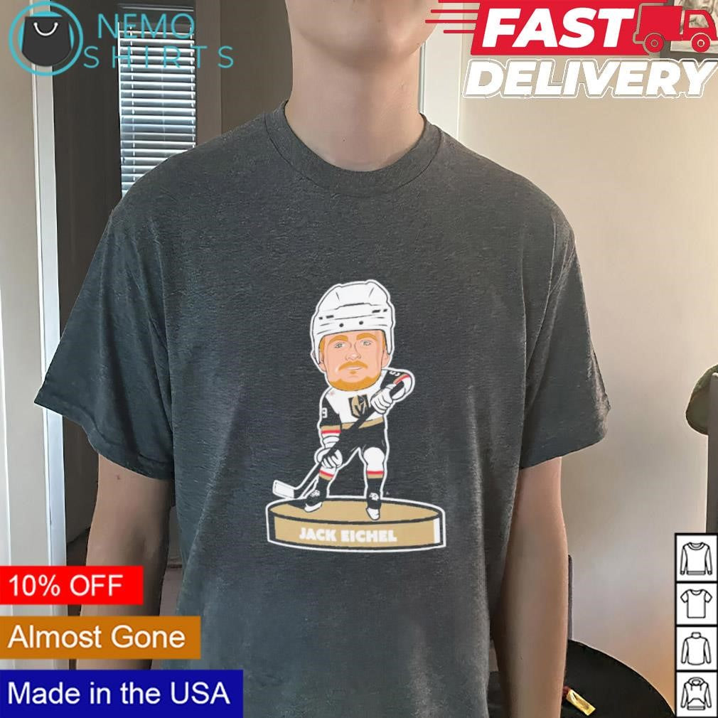 Jack Eichel Vegas Golden Knights player bobblehead - Adult & Kids T-Shirts, Sweatshirts & Hoodies apparel design preview 3