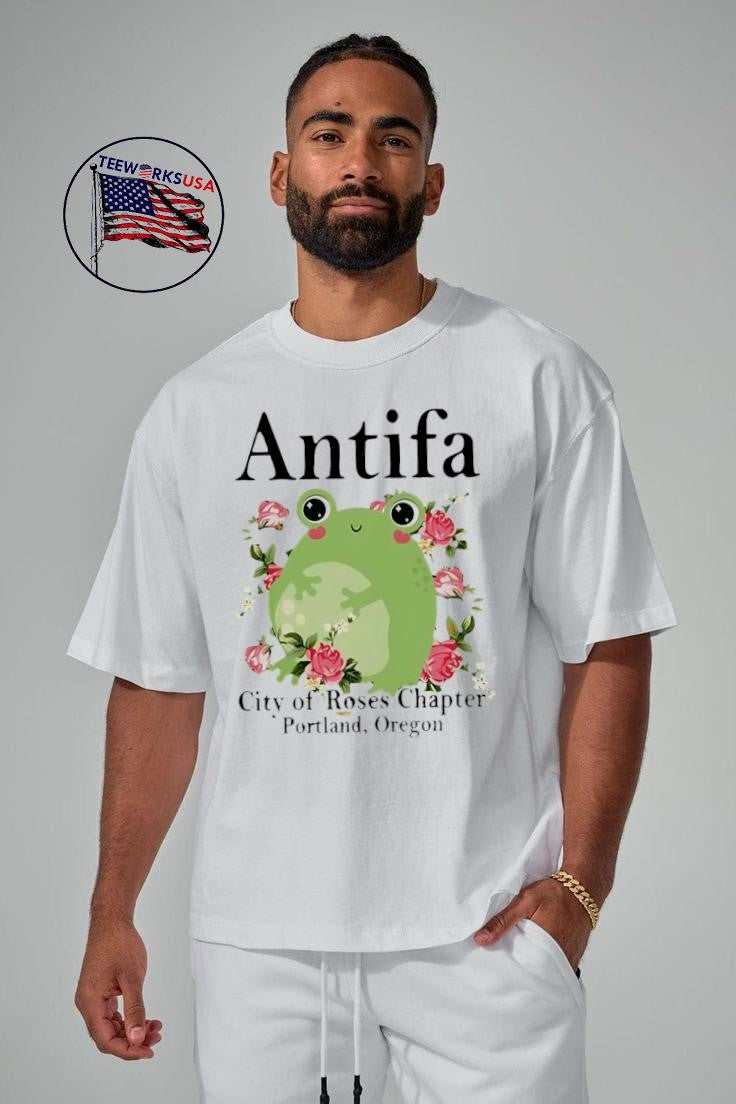 Antifa City of Roses Frog - Adult & Kids T-Shirts, Sweatshirts & Hoodies apparel design preview 5
