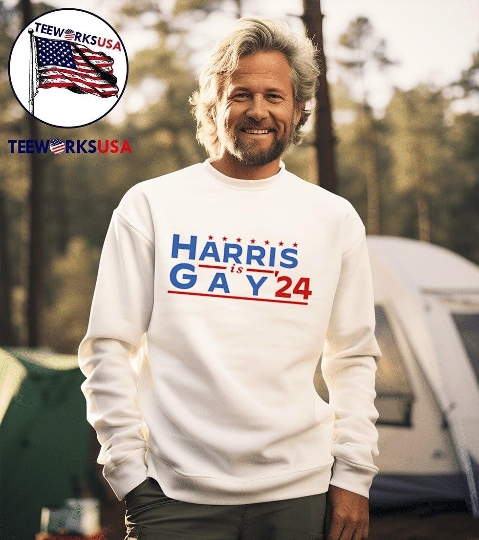 Harris is gay '24 for the victory - Adult & Kids T-Shirts, Sweatshirts & Hoodies apparel design preview 3