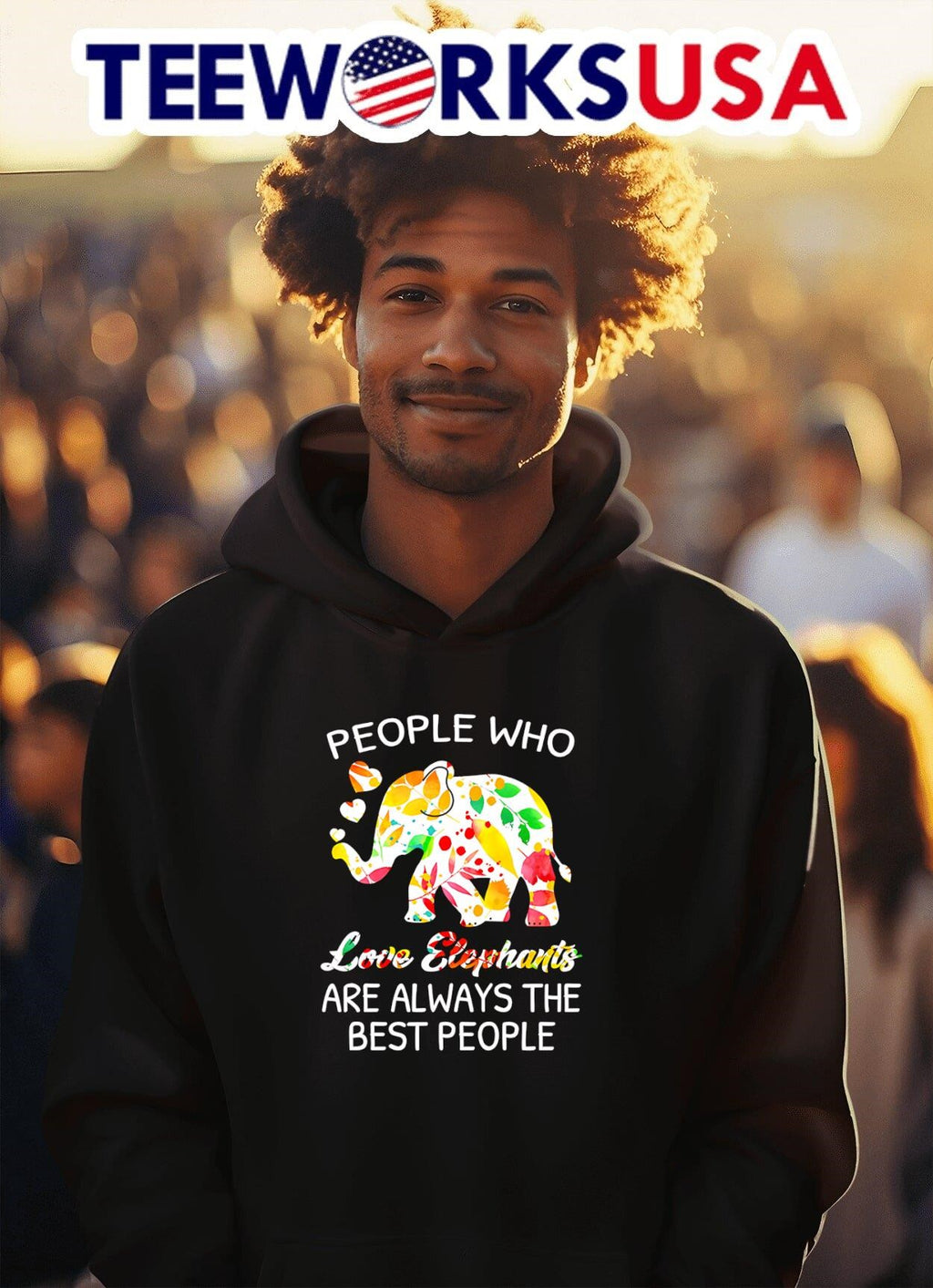 People who love Elephants are always the best - Adult & Kids T-Shirts, Sweatshirts & Hoodies apparel design preview 2