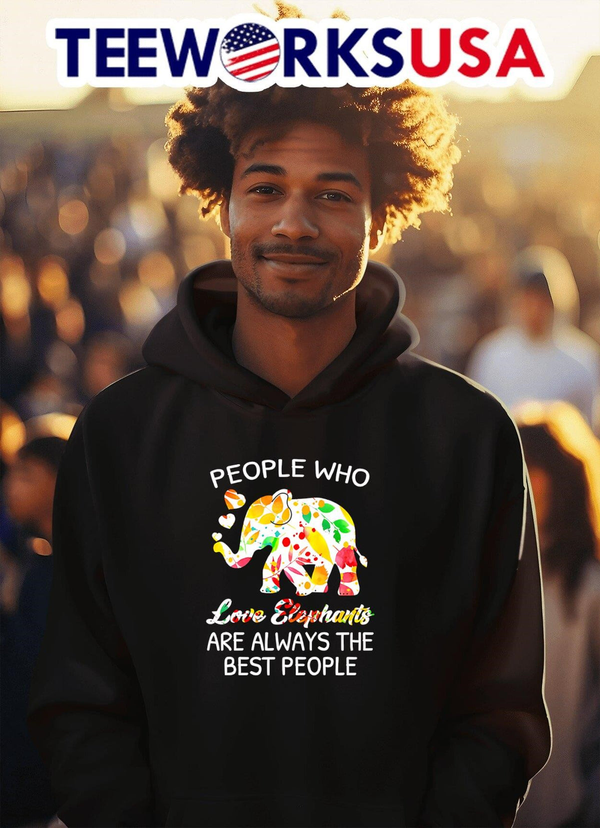 People who love Elephants are always the best - Adult & Kids T-Shirts, Sweatshirts & Hoodies apparel design preview 2