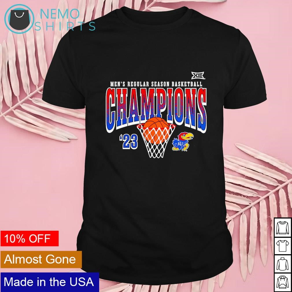 Kansas Jayhawks 2023 Big 12 men's basketball regular - Adult & Kids T-Shirts, Sweatshirts & Hoodies apparel design preview 1