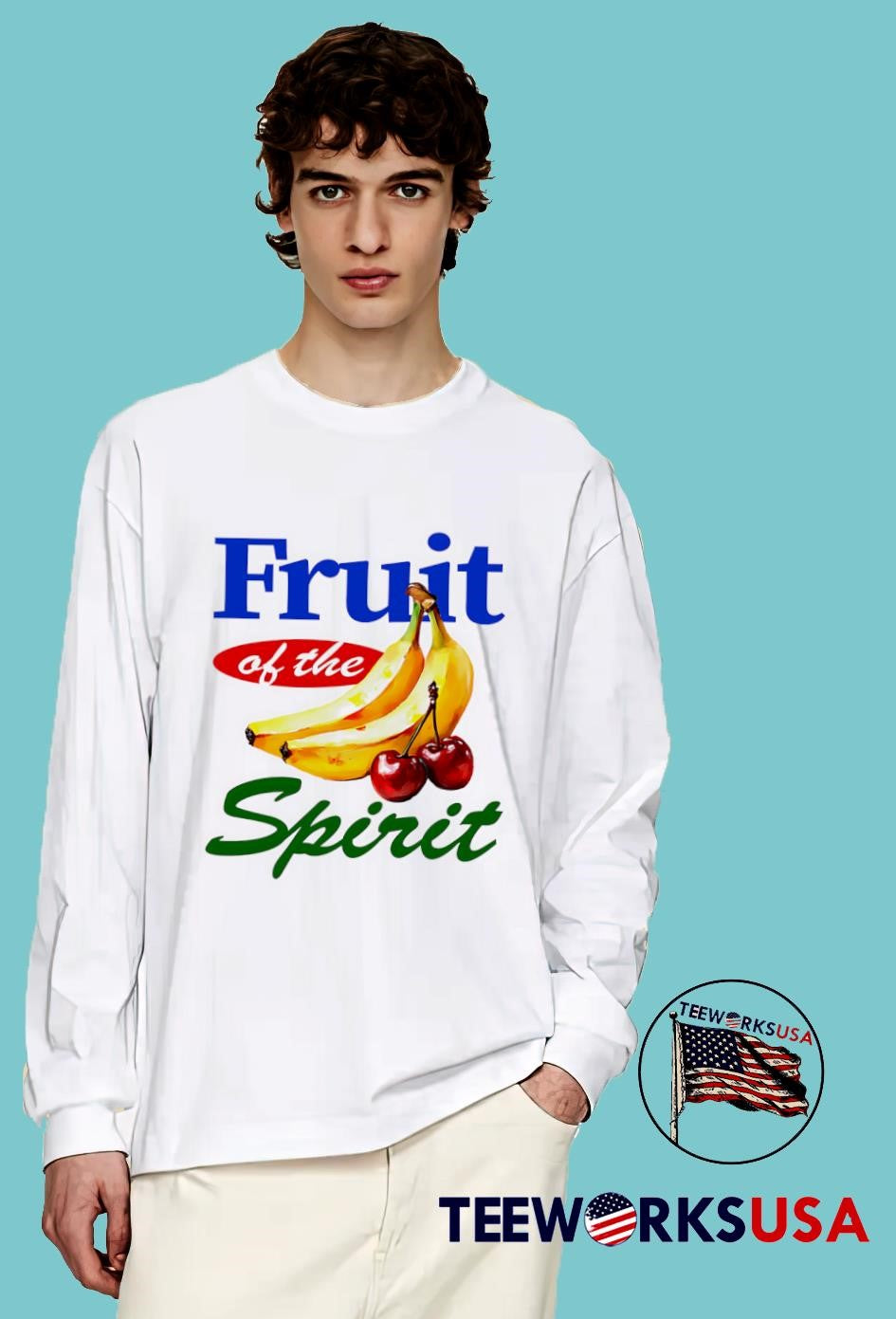 Fruit of the Spirit Banana and Cherry - Adult & Kids T-Shirts, Sweatshirts & Hoodies apparel design preview 4