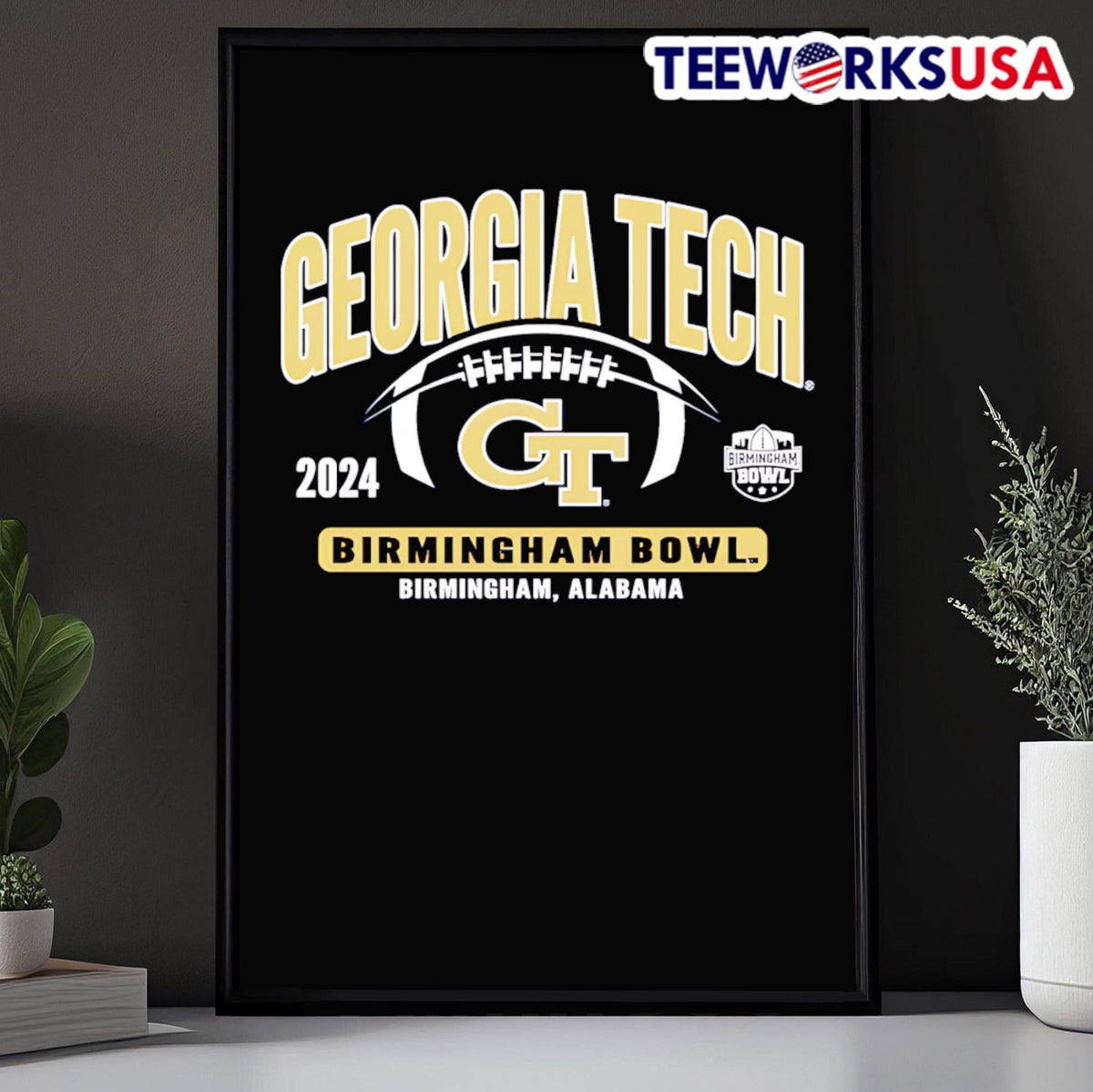 Georgia Tech Yellow Jackets 2024 Birmingham Bowl - Adult & Kids T-Shirts, Sweatshirts & Hoodies apparel design preview 5
