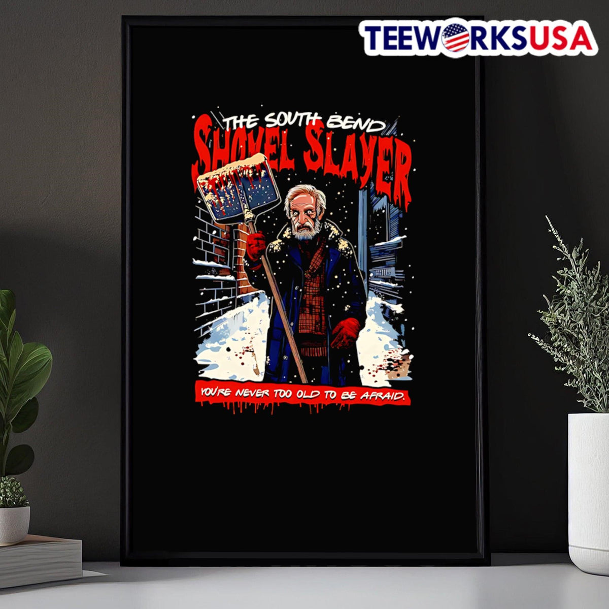 The South Bend Shovel Slayer Home Alone Christmas - Adult & Kids T-Shirts, Sweatshirts & Hoodies apparel design preview 5