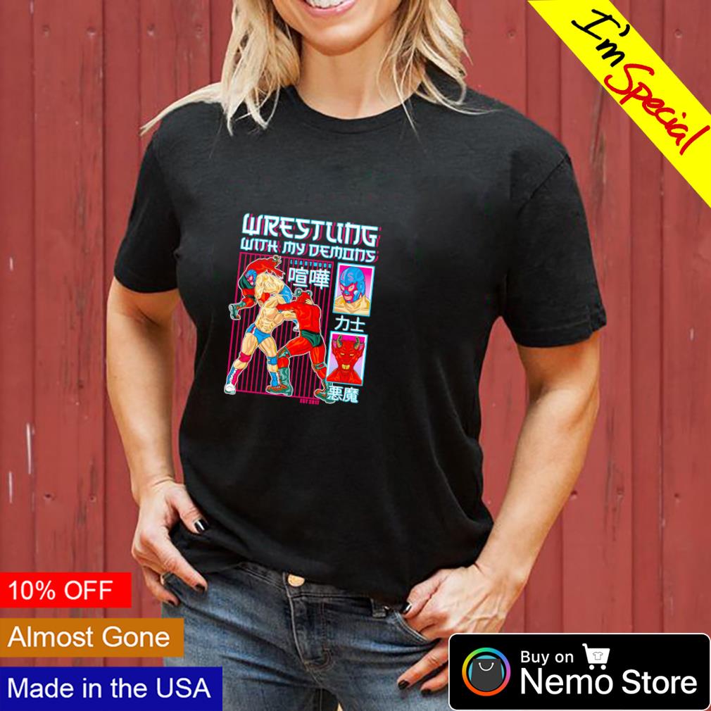 Lsartwork wrestling with my demons est 2017 - Adult & Kids T-Shirts, Sweatshirts & Hoodies apparel design preview 3