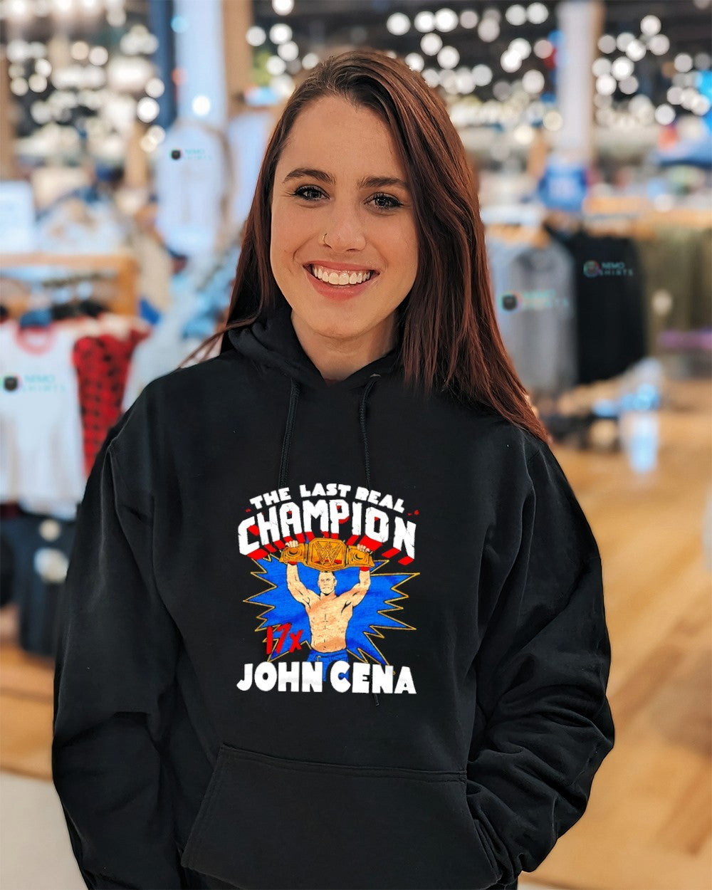 The last real champion 17x John Cena - Adult & Kids T-Shirts, Sweatshirts & Hoodies apparel design preview 3