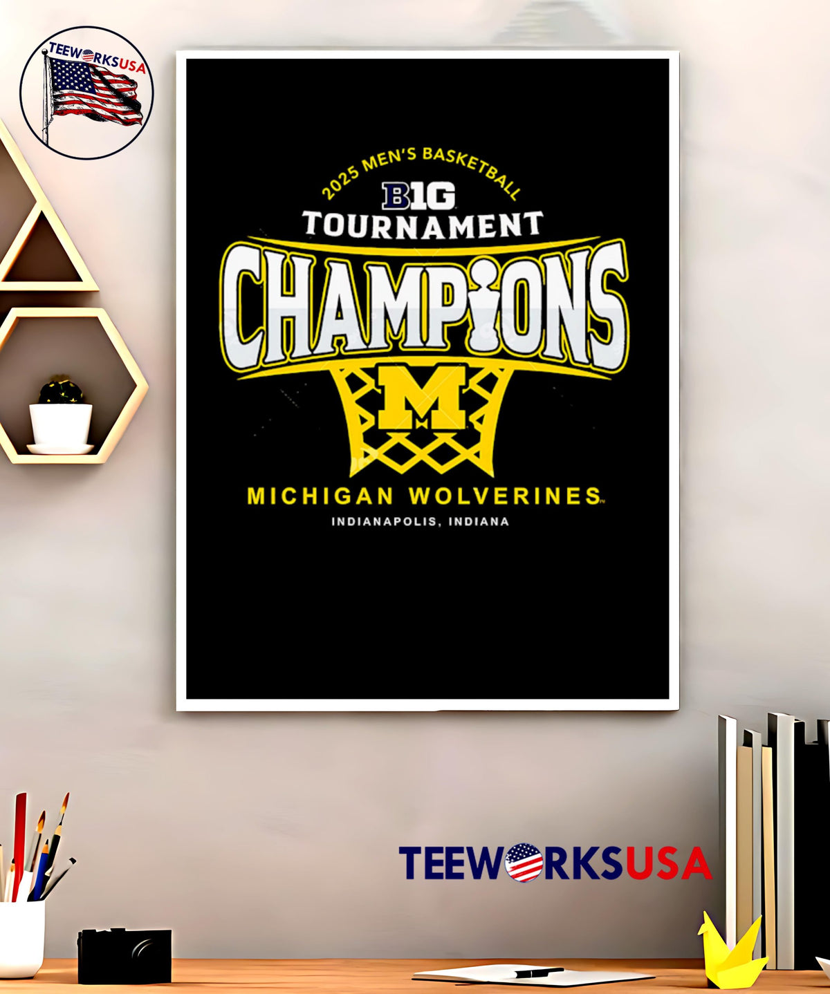 Michigan Wolverines Big Ten Champions 2025 Men's - Adult & Kids T-Shirts, Sweatshirts & Hoodies apparel design preview 5