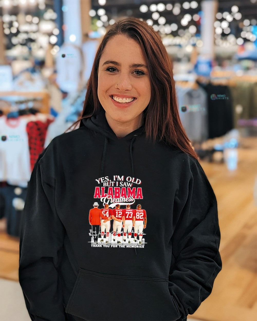 Yes I'm old but I saw Alabama football greatness - Adult & Kids T-Shirts, Sweatshirts & Hoodies apparel design preview 5