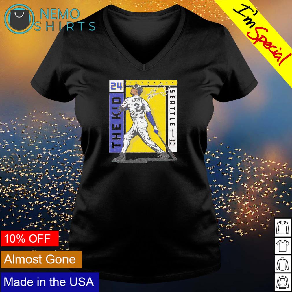 Seattle Mariners Ken Griffey Jr. card stat signature - Adult & Kids T-Shirts, Sweatshirts & Hoodies apparel design preview 5