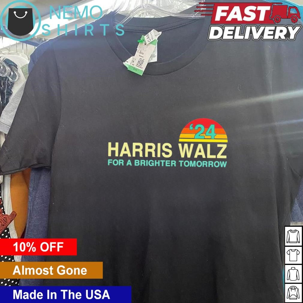 Harris Walz 2024 for a brighter tomorrow - Adult & Kids T-Shirts, Sweatshirts & Hoodies apparel design preview 5
