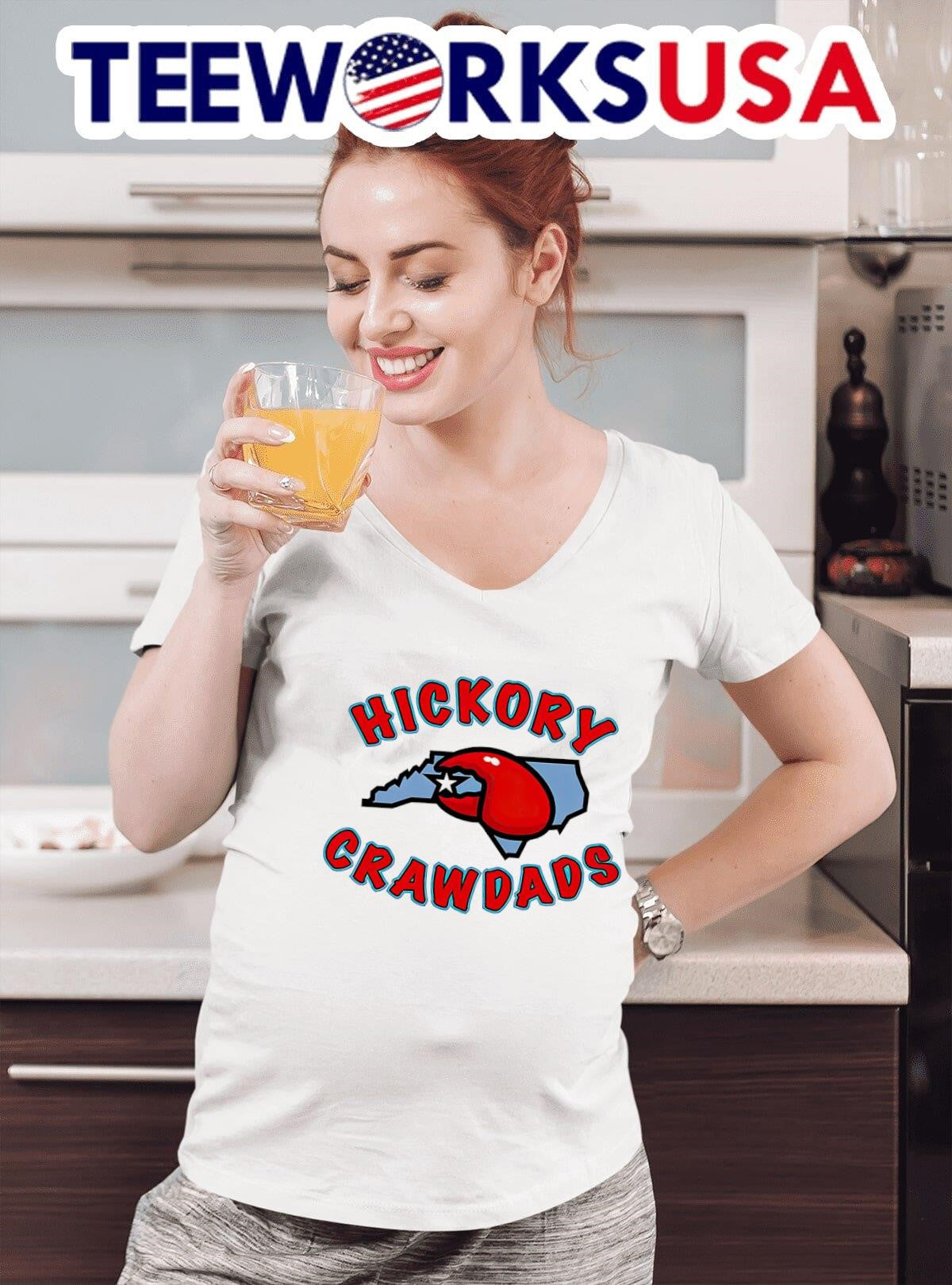 Hickory Crawdads crab nipper North Carolina state - Adult & Kids T-Shirts, Sweatshirts & Hoodies apparel design preview 4
