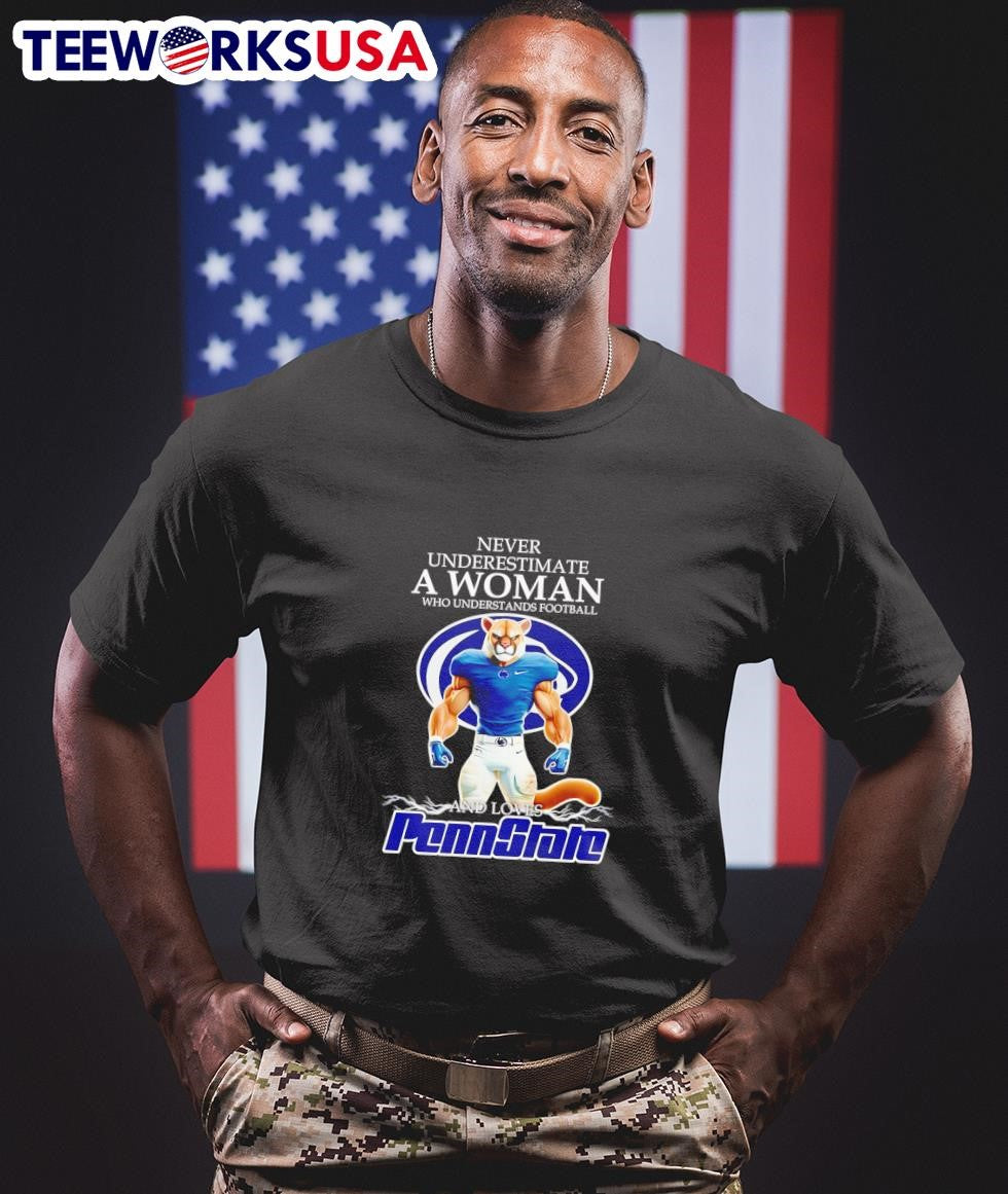 Never underestimate a woman who understands football - Adult & Kids T-Shirts, Sweatshirts & Hoodies apparel design preview 1