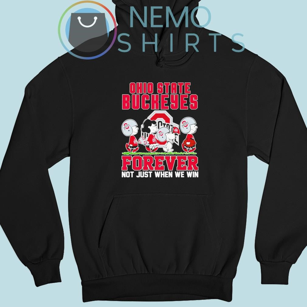 Peanuts characters Ohio State Buckeyes forever not - Adult & Kids T-Shirts, Sweatshirts & Hoodies apparel design preview 2