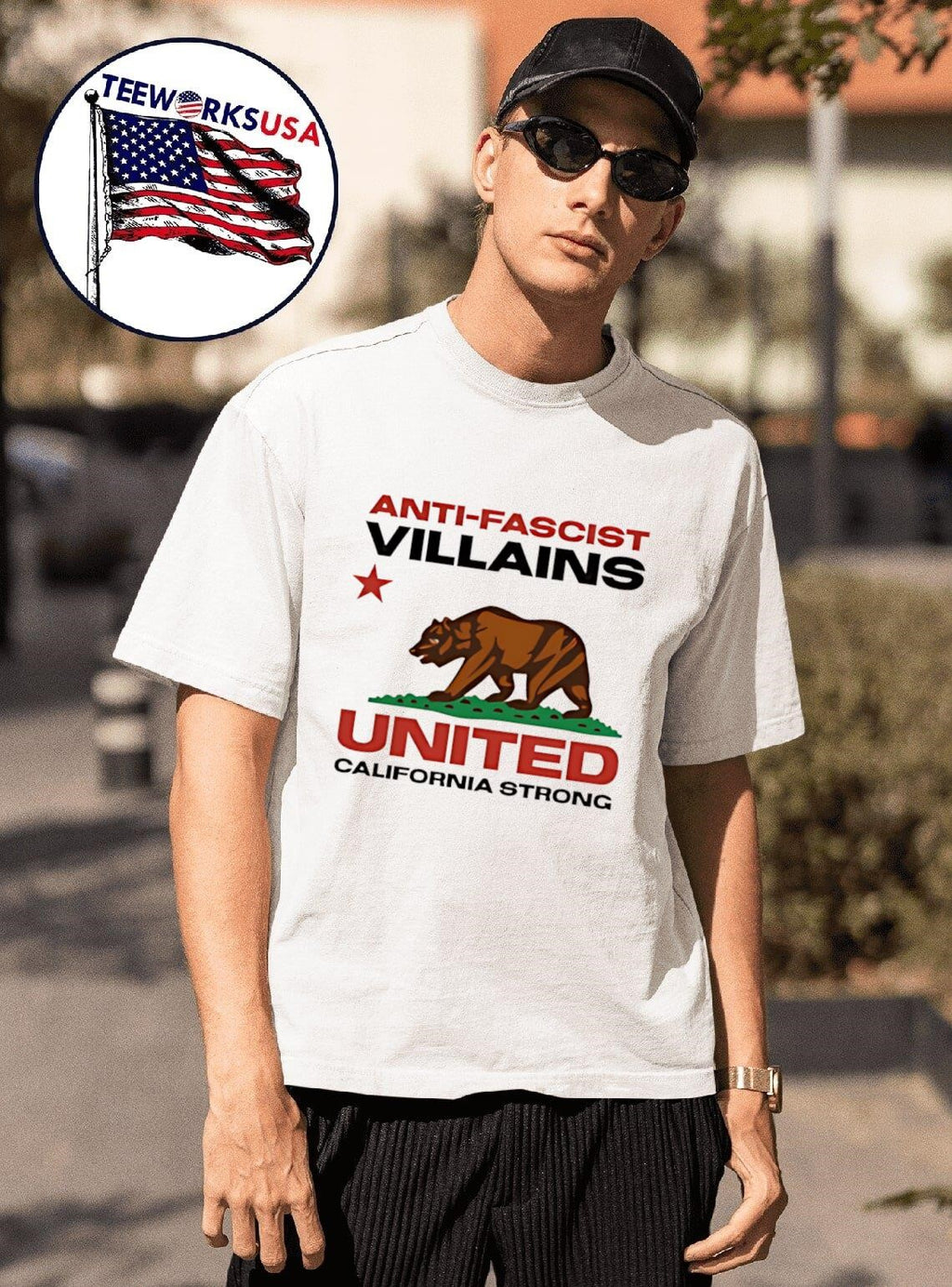 Anti-fascist villains United California strong - Adult & Kids T-Shirts, Sweatshirts & Hoodies apparel design preview 1