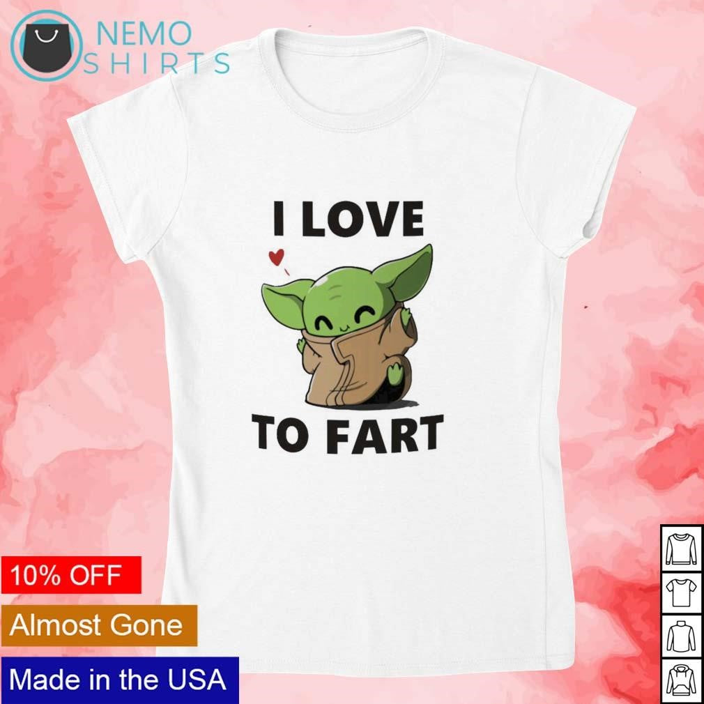 Baby Yoda I love to fart heart - Adult & Kids T-Shirts, Sweatshirts & Hoodies apparel design preview 4