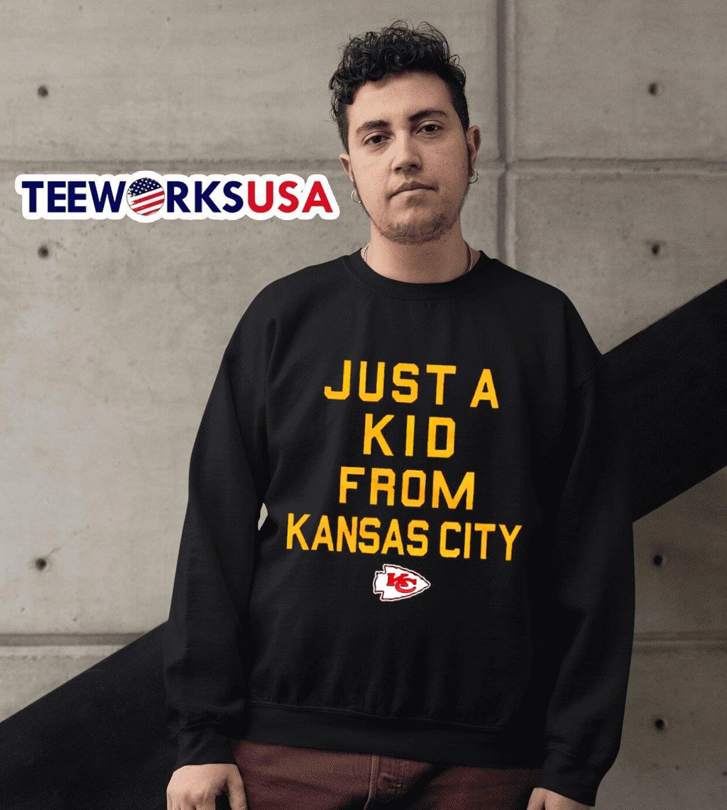Just a kid from Kansas City Chiefs - Adult & Kids T-Shirts, Sweatshirts & Hoodies apparel design preview 3