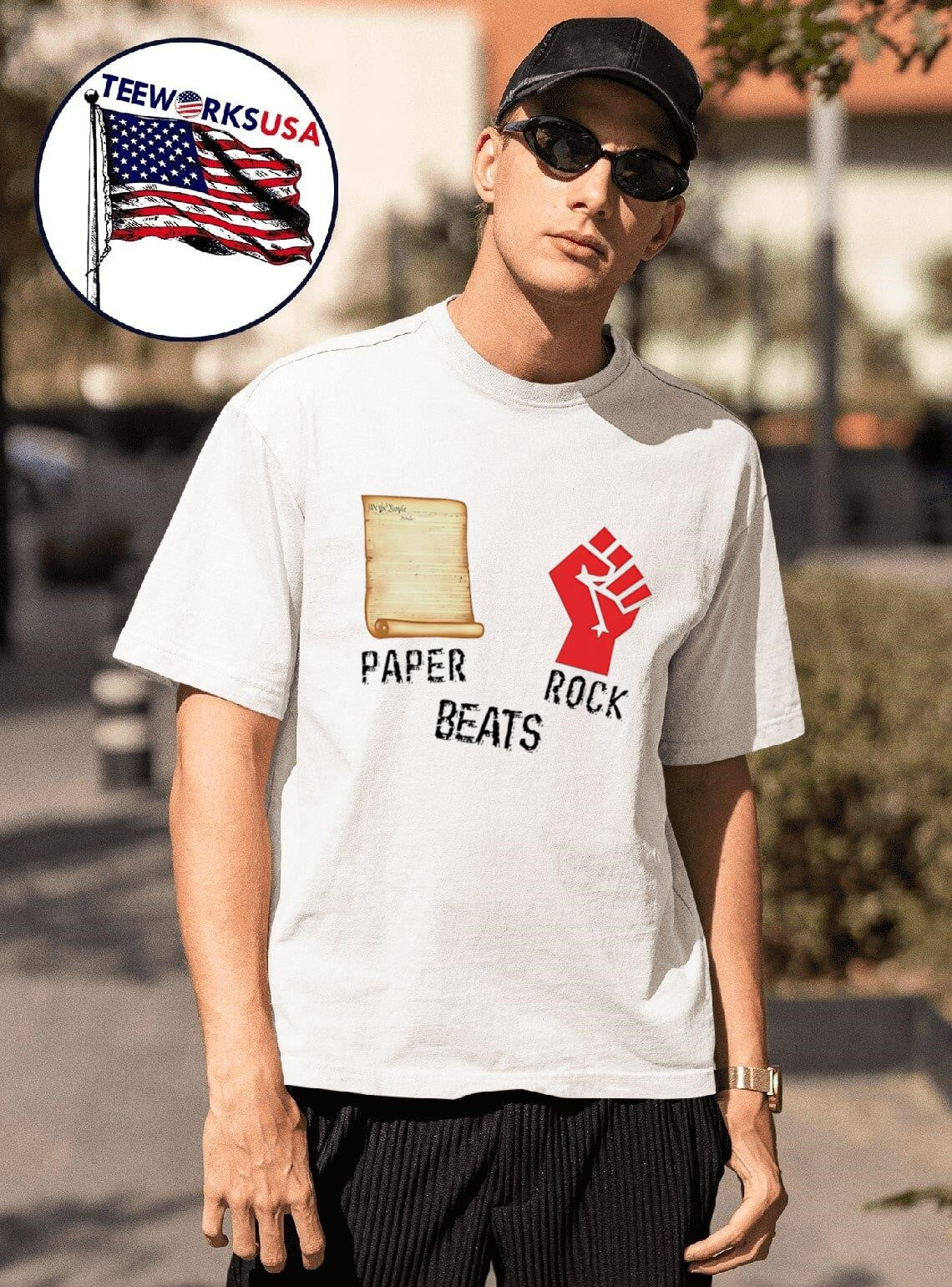 Paper beats rock - Adult & Kids T-Shirts, Sweatshirts & Hoodies apparel design preview 1