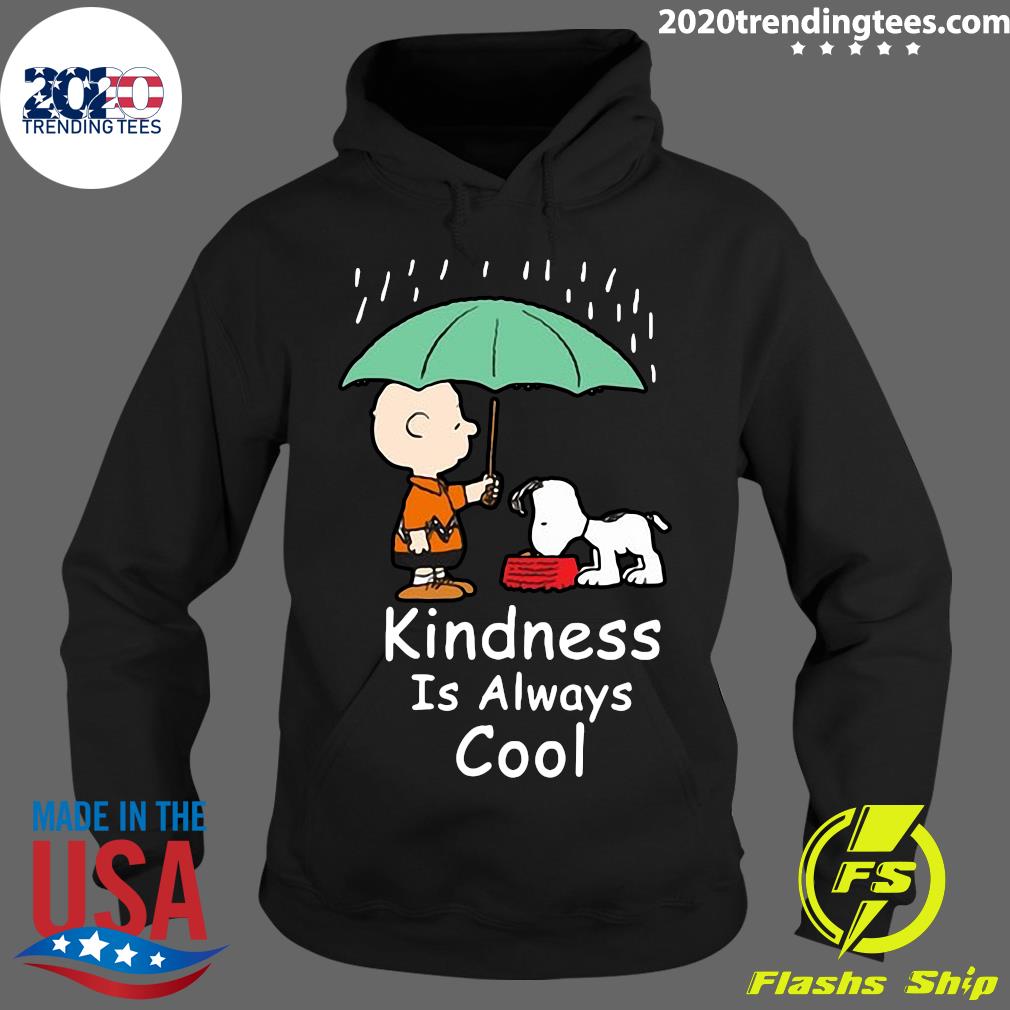 Charlie Brown And Snoopy Kindness Is Always Cool - Adult & Kids T-Shirts, Sweatshirts & Hoodies apparel design preview 2