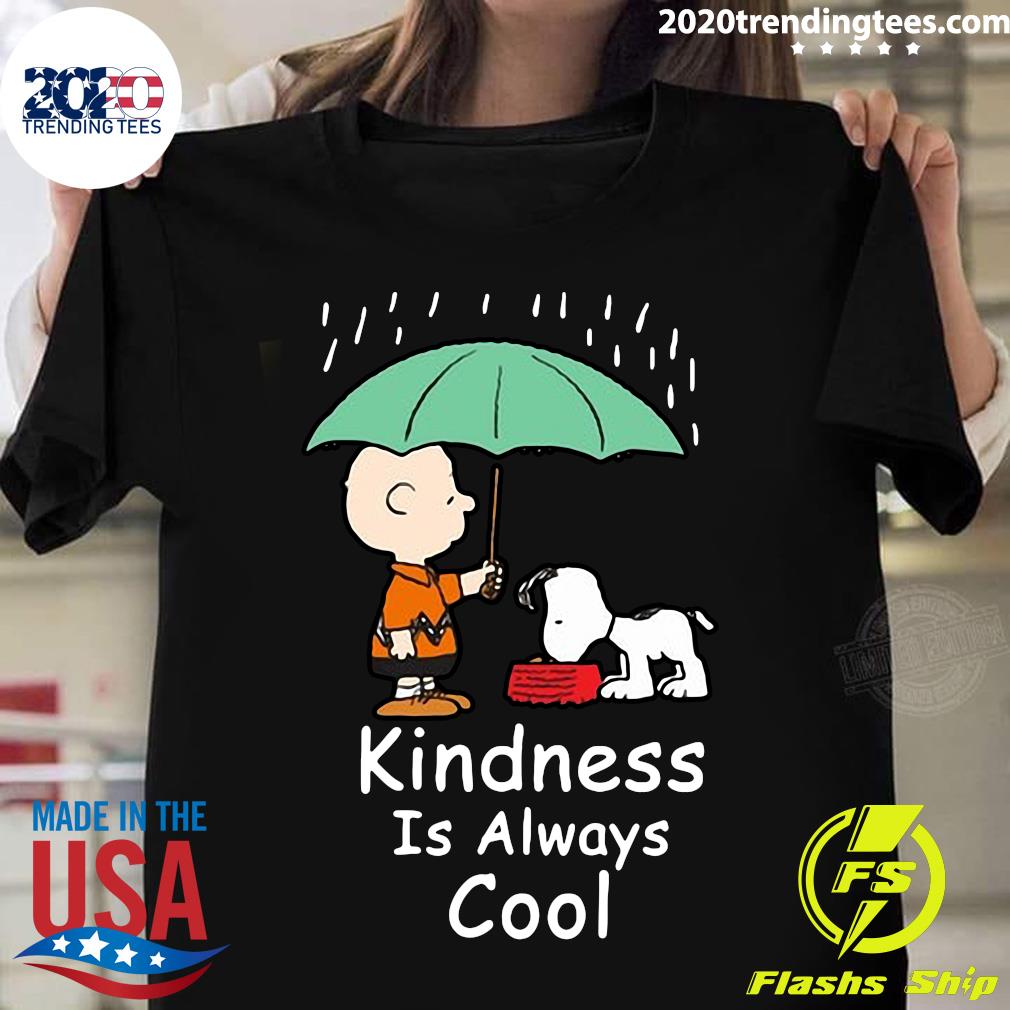 Charlie Brown And Snoopy Kindness Is Always Cool - Adult & Kids T-Shirts, Sweatshirts & Hoodies apparel design preview 1
