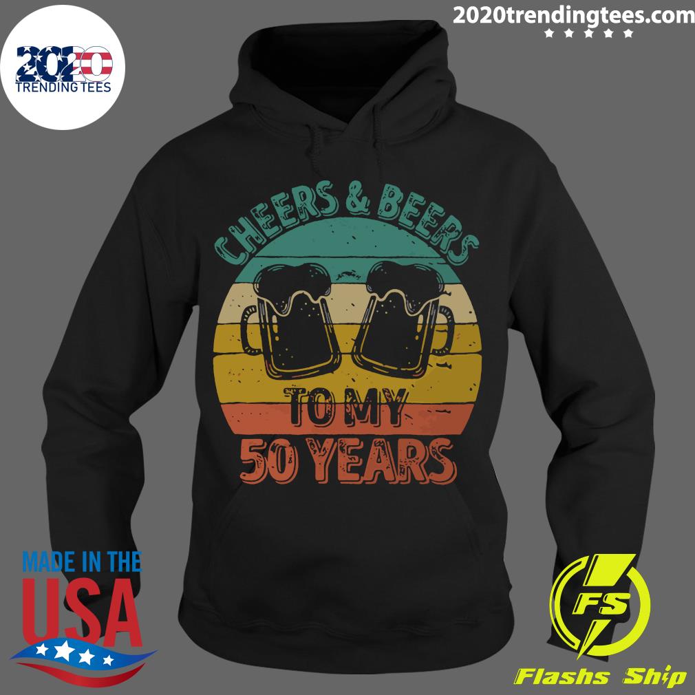 Cheers And Beers To My 50 Years - Adult & Kids T-Shirts, Sweatshirts & Hoodies apparel design preview 2