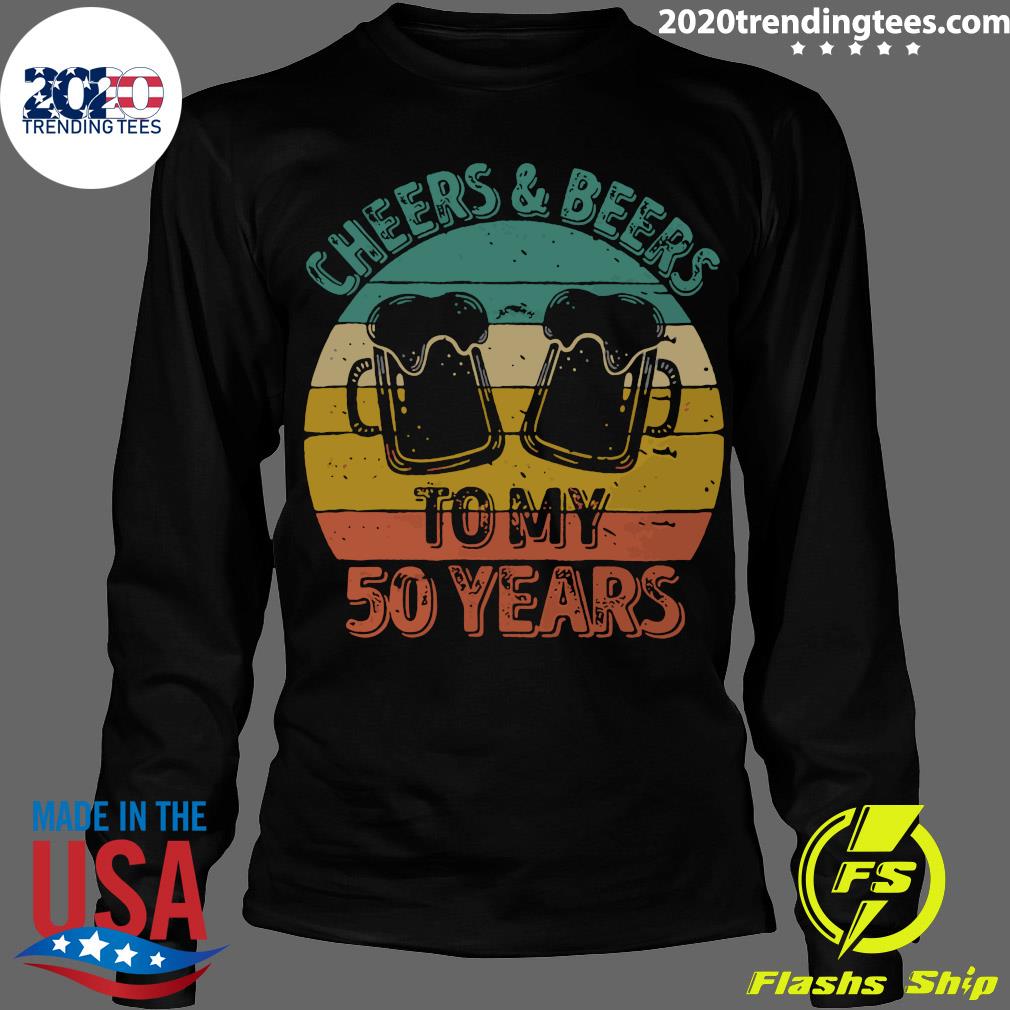 Cheers And Beers To My 50 Years - Adult & Kids T-Shirts, Sweatshirts & Hoodies apparel design preview 4