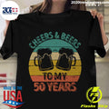 Cheers And Beers To My 50 Years - Adult & Kids T-Shirts, Sweatshirts & Hoodies apparel design preview 1