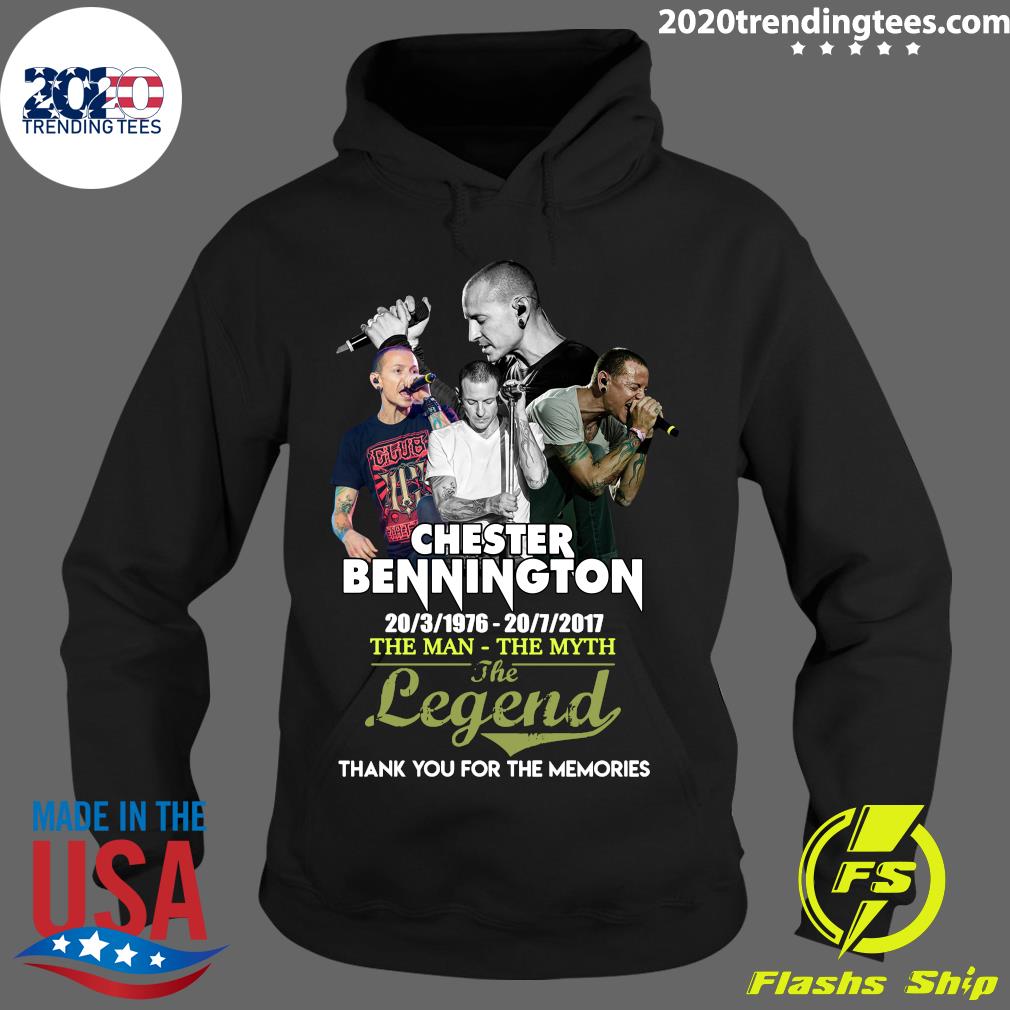 Chester Bennington 1976 2017 The Man Myth Legend - Adult & Kids T-Shirts, Sweatshirts & Hoodies apparel design preview 2