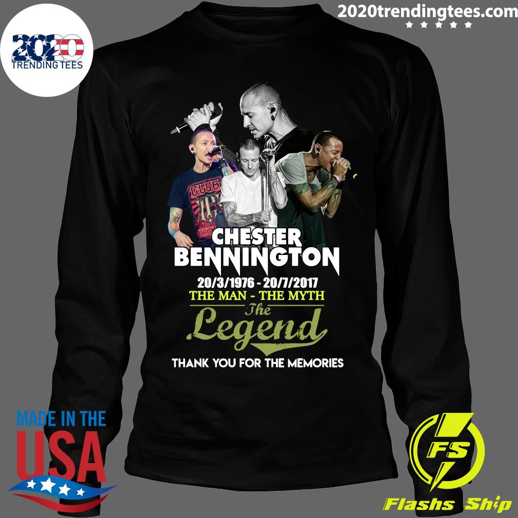 Chester Bennington 1976 2017 The Man Myth Legend - Adult & Kids T-Shirts, Sweatshirts & Hoodies apparel design preview 4
