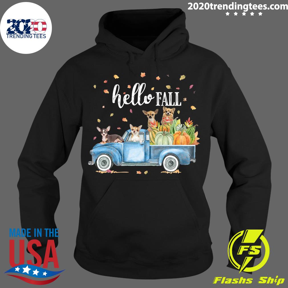 Chihuahua Hello Fall - Adult & Kids T-Shirts, Sweatshirts & Hoodies apparel design preview 2