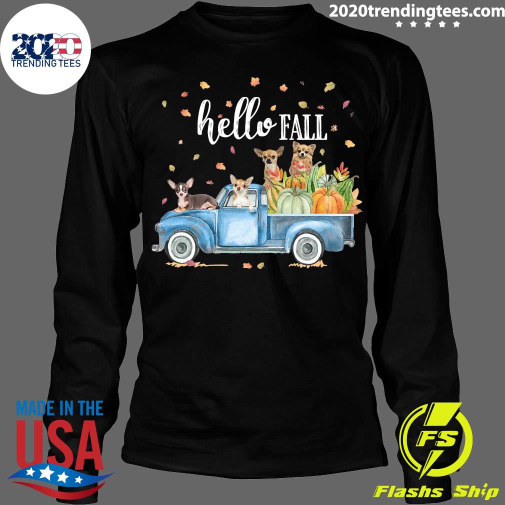 Chihuahua Hello Fall - Adult & Kids T-Shirts, Sweatshirts & Hoodies apparel design preview 4