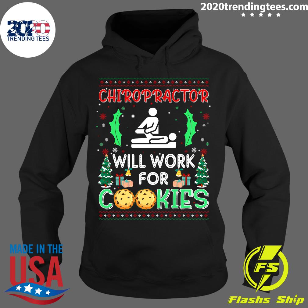 Chiropractor Will Work For Cookies Christmas Ugly - Adult & Kids T-Shirts, Sweatshirts & Hoodies apparel design preview 2