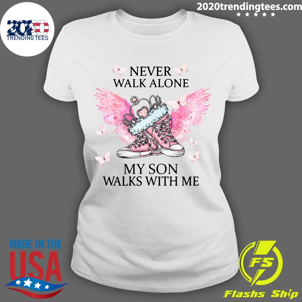 Chuck And Pearls Never Walk Alone My Son Walks With - Adult & Kids T-Shirts, Sweatshirts & Hoodies apparel design preview 3