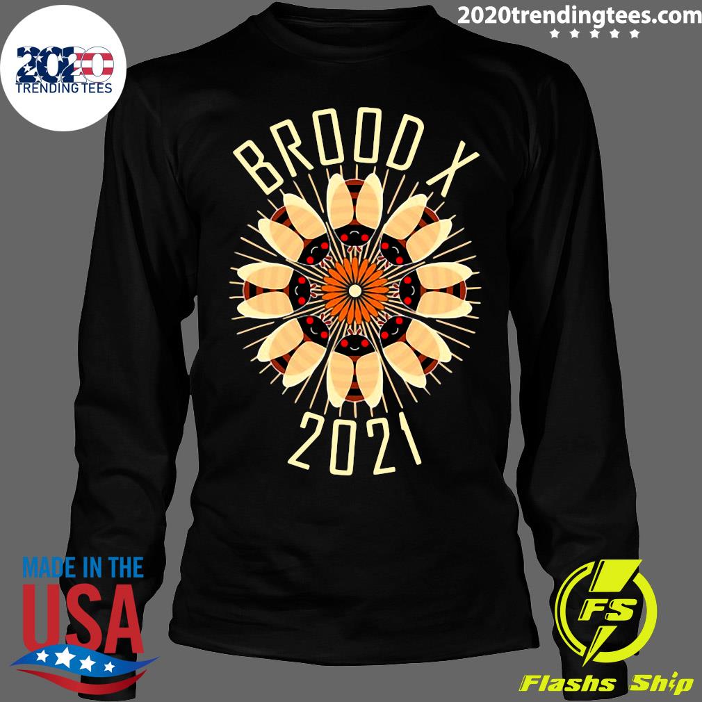 Cicada Mandala Brood X 2021 Eastern Usa Bug - Adult & Kids T-Shirts, Sweatshirts & Hoodies apparel design preview 4