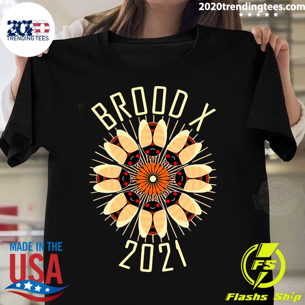 Cicada Mandala Brood X 2021 Eastern Usa Bug - Adult & Kids T-Shirts, Sweatshirts & Hoodies apparel design preview 1
