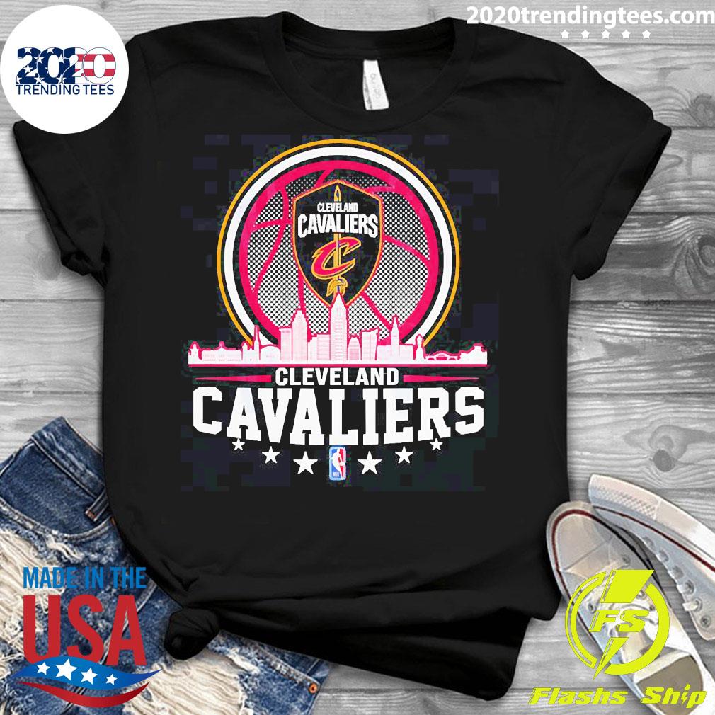 Cleveland Cavaliers NBA City Skyline - Adult & Kids T-Shirts, Sweatshirts & Hoodies apparel design preview 3