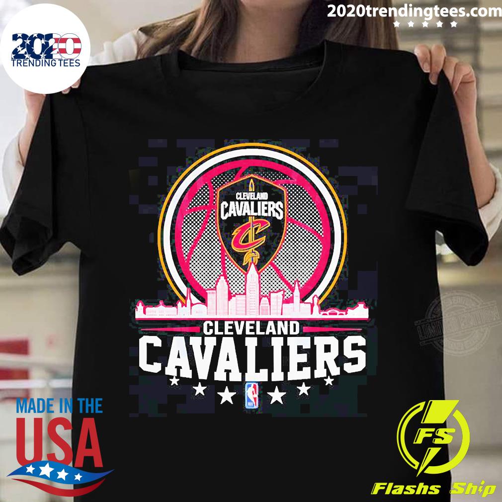 Cleveland Cavaliers NBA City Skyline - Adult & Kids T-Shirts, Sweatshirts & Hoodies apparel design preview 1